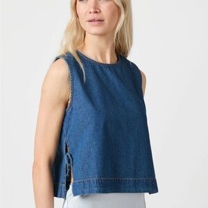 Neo Noir Svetlana Denim Sleeveless Tie Shirt